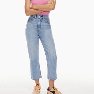 Women's 28 Denim Forum Pin Up Super High Rise Straight Jeans Pants